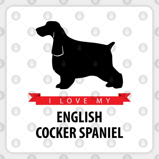 I Love My English Cocker Spaniel Magnet by millersye